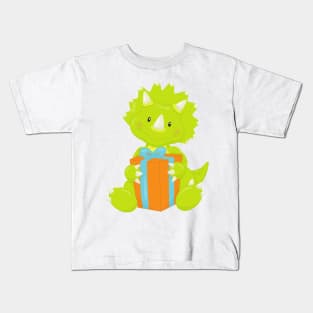 Birthday Dinosaur, Party Dinosaur, Party Hat, Gift Kids T-Shirt